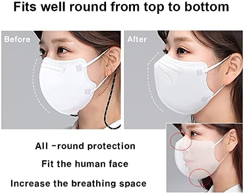 וטניג [10 יחידות] מסכת פנים קוריאה למבוגרים-מקור ציפור סוג 2 מסכת פנים בריאות מגן לאבק ועשן-מסנן מגן 4